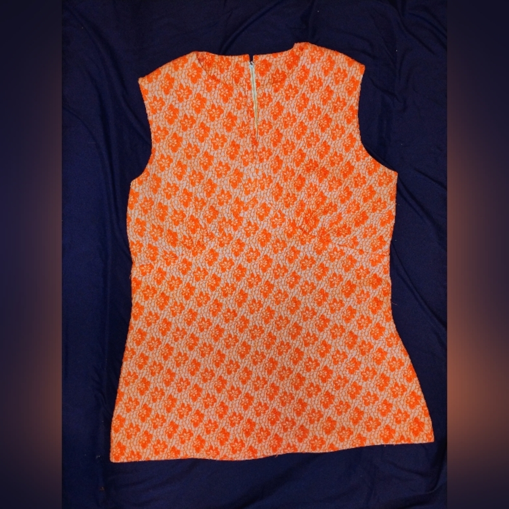 Orange Floral Women's Top